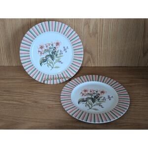 Lenox Dessert / Salad Plates - 2 - Herbal European Garden